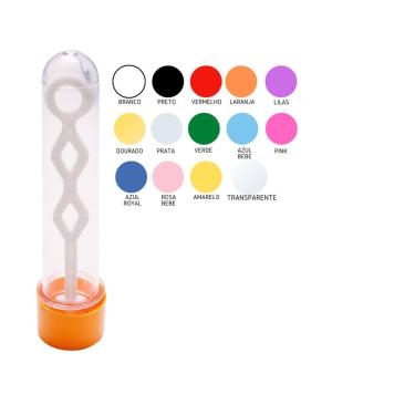 Imagem de Kit 60 Itens Tubete Bolha De Sabão 13 Cm Em Acrílico