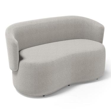 Imagem de Poltrona Namoradeira Aisha 02 Lugares Orgânica Bouclê Bege - Desk Design