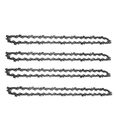 Imagem de Motosserra elétrica de 10 polegadas com 39 elos de acionamento, serra de corrente de substituição e guias de barra, corrente sobressalente de serra de poda para peças de acessórios de ferramentas de