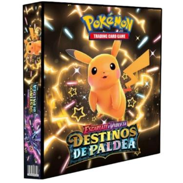 Imagem de Álbum Pasta Fichário Pokemon Escarlete e Violeta Destinos em Paldea Capa Dura Reforçado Coleção Cards Cartas Personagens