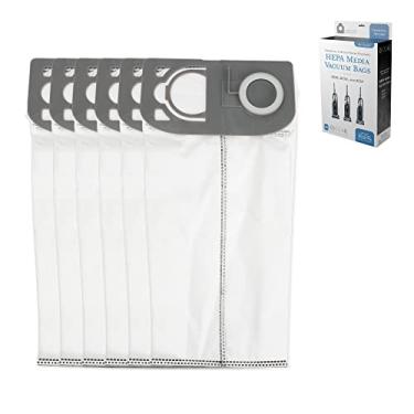 Imagem de Sacos genuínos para aspirador de pó HEPA da série Riccar R25, cinza com infusão de carvão, seis sacos incluídos, R25HC-6