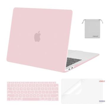 Imagem de MOSISO compatível com MacBook Air 13 polegadas, 2021-2018 A2337 M1 A2179 A1932 Tela Retina Touch ID, capa dura de plástico, capa para teclado, protetor de tela e bolsa de armazenamento, Quartzo Rosa