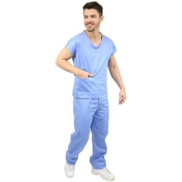 Imagem de Pijama Srub Cirúrgico em Algodão com Bolso-Unissex