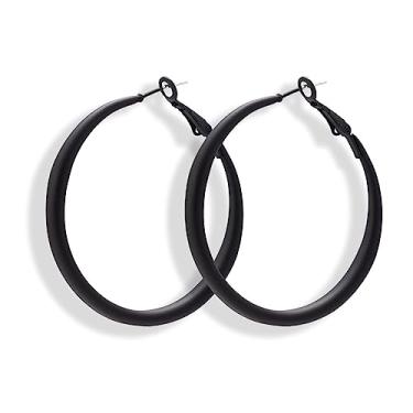 Imagem de Brincos de argola coloridos para mulheres e meninas brincos de verniz para assar lindos brincos de doces joias para mulheres 5 cm/1,96", Metal, Sem pedra preciosa