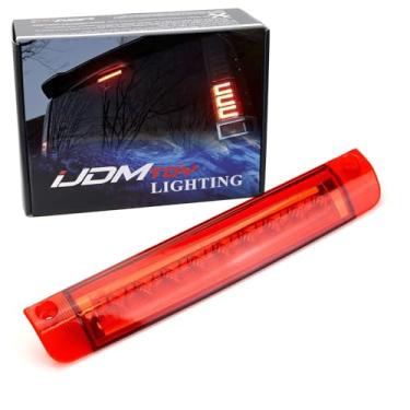 Imagem de iJDMTOY Conjunto de luz de freio JDM Red Lens 9-LED compatível com Toyota Crolla Sequoia Highlander RAV4 etc., montagem alta no teto central traseiro LED terceiro freio