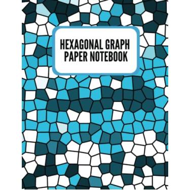 Imagem de Caderno de papel quadriculado hexagonal: caderno de química orgânica e bioquímica. Papel quadriculado hexagonal 21,6 x 28 cm.