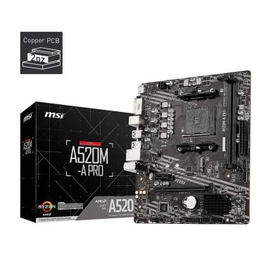 Imagem de Placa-mãe msi A520M-A pro Gaming amd Ryzen 5000 AM4 DDR4