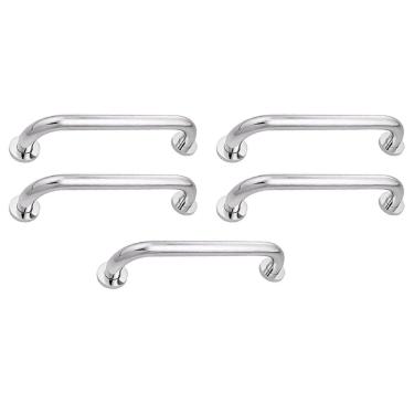 Imagem de Alça de Apoio 30cm Barra Inox Kit 5 Unidades Idoso Banheiro Box Segurança Cadeirante Acessibilidade