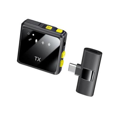 Imagem de Microfone de Lapela Sem Fio Recarregavel Tipo-c Onistek MC815