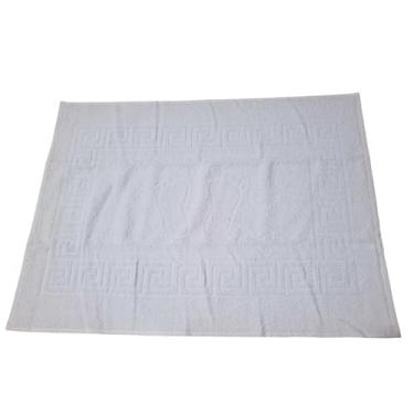 Imagem de Tapete Piso Banheiro Lavabo Pézinho Atoalhado Capacho Chão 100% Algodão 50x70cm (Branco)