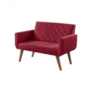 Imagem de Poltrona Namoradeira 2 Lugares Anabelle Unidecor Bordô