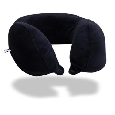 Imagem de Travesseiro de pescoço para viagem Nasa Voyage Premium Ergonômico Preto Nap