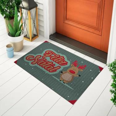 Imagem de Tapete Divertido Para Porta Capacho Decorativo Tema Natal - Feliz Natal Rena Ca1272