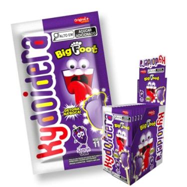 Imagem de Pirulito Cristal Explosivo em Pó Bigfoot 15 Unidades de 11g Detona na Boca Kydoidera (Uva)