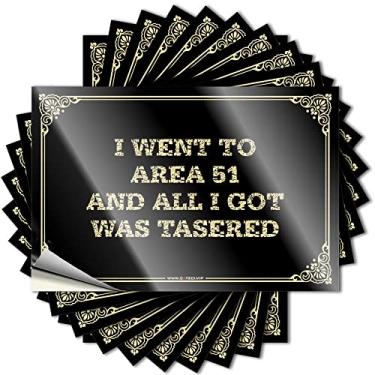 Imagem de Decalques para Carros I Went to Area 51 and All I Got was Tasered Adesivos Personalizados Adesivos Hardhat Adesivos e Decalques (12 x 18 cm)
