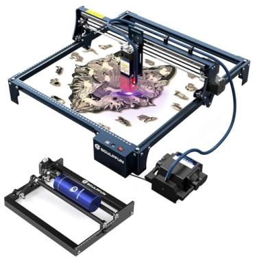 Imagem de SCULPFUN S30 Pro 10W Máquina de Gravação a Laser com Rolo Giratório a Laser, Cortadora a Laser com Assistência Automática ao Ar, a Área Gravada Pode Ser Ampliada para 935x905 mm