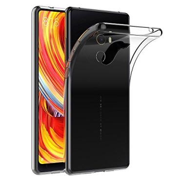 Imagem de Capa para Xiaomi Mi Mix 2 (5,99 polegadas) MaiJin Capa Traseira Transparente de Gel de Borracha TPU Macio