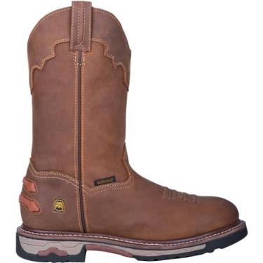 Imagem de Dan Post Botas masculinas Journeyman 28 cm à prova d'água bico de aço sapatos de segurança para trabalho casual - marrom, Saddle Tan, 14 Wide