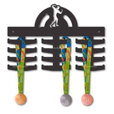 Imagem de Porta Medalhas Crossfit Masculino Woodecora