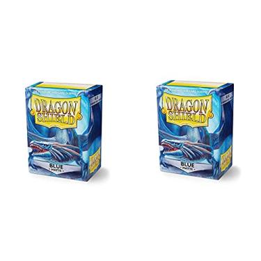 Imagem de 2 Packs Dragon Shield Matte Blue Standard Size 100 ct Card Sleeves Value Bundle!