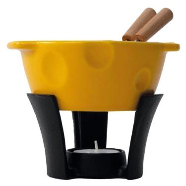 Imagem de Fondue Em Cerâmica 5 Peças Mini Cheesy 300ml Boska Amarelo