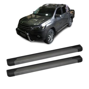 Imagem de Estribo Hilux 2018 2019 2020 Cabine Dupla Grafite Aluminio - CCF