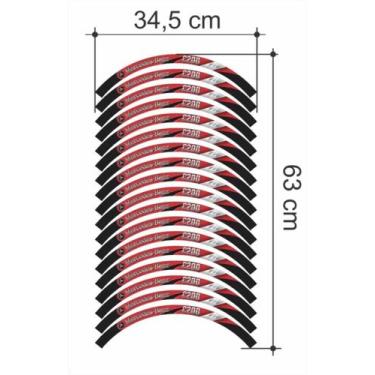 Imagem de Friso Adesivo Refletivo Roda Carro Mercedes Benz 17 Vermelho - Geral, 
