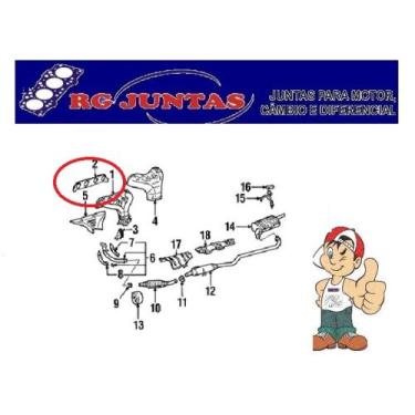 Imagem de Junta Escap. Corolla/fielder 16v 1.6/1.8-3zzfe 1zzfe Vvti - ILLINOIS