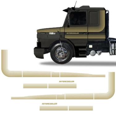 Imagem de Faixas Scania 112 113 1986/1991 Intercooler Adesivo Dourado - SPORTINO