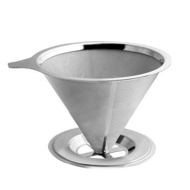 Imagem de Mini Coador Filtro Café Inox Reutilizável Sem Uso De Papel - Top Chef