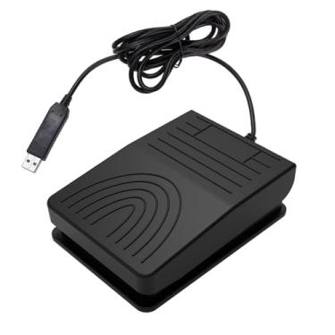 Imagem de PCsensor Interruptor de pé USB, simulador de tecla, controle de pedal único, chave de combinação de atalho personalizado para virar página DAW Fortnite League of Legends Transcription HID, interruptor mecânico