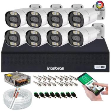 Imagem de Kit 8 Camera de Segurança Infravermelho Full Hd Colorida Dia Noite Dvr