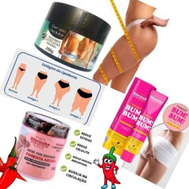 Imagem de Creme Massageador Pimenta Negra Elimina Estrias e Celulites - Rhenuks(