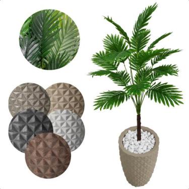 Imagem de Coqueiro Artificial Permanente com Vaso Decoração - Flor de Mentirinha