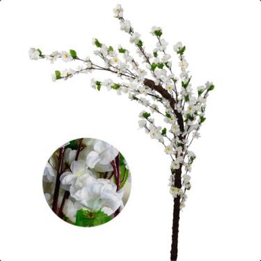 Imagem de Cerejeira Com Galho Curvo Cores Planta Artificial Sem Vaso - Flor de M