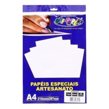 Imagem de Papel Couché A4 170g Branco 50 Folhas - Off Paper