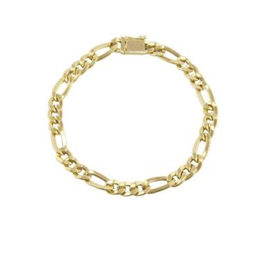 Imagem de Pulseira Masculina Ouro 18k 750 Grumet 3X1 22 cm - JOIE JOIAS FINAS
