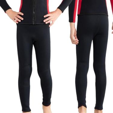 Imagem de Intbost Calça de neoprene de 3 mm para manter o calor em água fria, roupa molhada, calça para roupa de mergulho, natação, mergulho, snorkeling