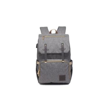 Imagem de Bolsa Mochila Maternidade Donna Laço Bebê LB Ayane  Fivelas de Couro C