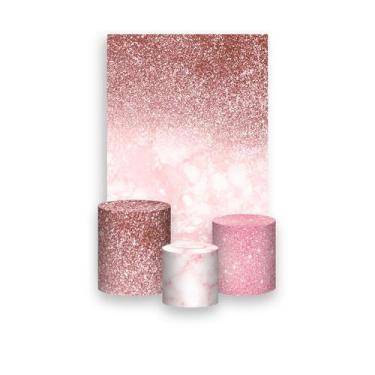 Imagem de Painel De Festa Vertical 1,50 x 2,20 + Trio De Capas Cilindro - Efeito