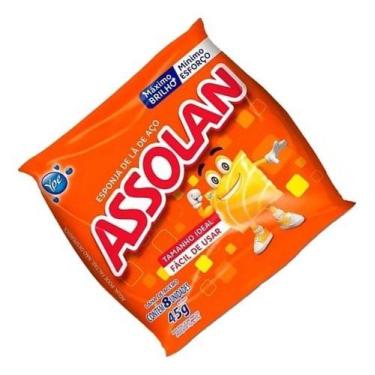 Imagem de Esponja De Aço Assolam 45g Contem 8 Unidades - Assolan