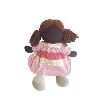 Imagem de Boneca de Pano Para Brincar Cacau com Vestido - BJCambalhota