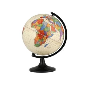 Imagem de Globos Globo geográfico mundial com suporte preto globo decorativo de sala de aula de 12,5 polegadas para estudantes e professores de geografia decorativo