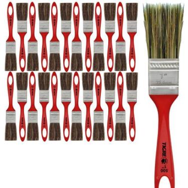 Imagem de Kit 24 Pincel Trinchas Para Pintura Tigre Media 500 1 Polegada Cerda G