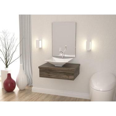 Imagem de Bancada Metrópole 600w 60cm C/cuba L38 - Compace, Branco