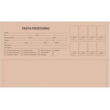 Imagem de Pasta Prontuario Escolar 240grs C/100 Unidades - UNICA GRAFICA 
