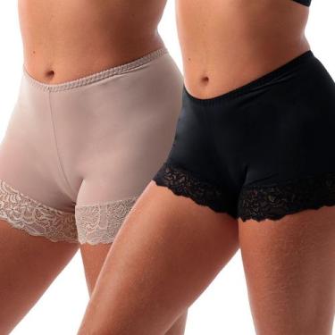 Imagem de Kit 2 Short Íntimo Com Renda Fristyle Segunda Pele Feminina, M