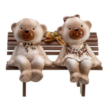 Imagem de Decoração Jardim Banco Urso Grande Mdf Cerâmica - Maryland Decor, Onça