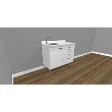Imagem de Móvel Para Clínicas e Consultórios Com Pia - Deki Light - Deki Móveis 