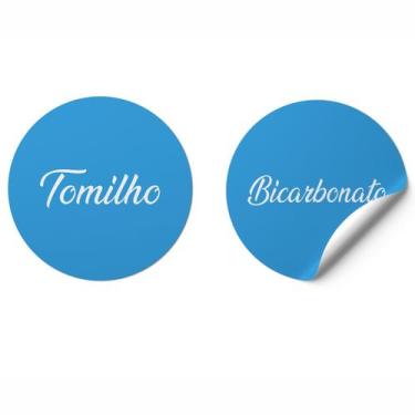 Imagem de Adesivo Porta Temperos Mantimentos Impermeável Azul - Micro Oficina